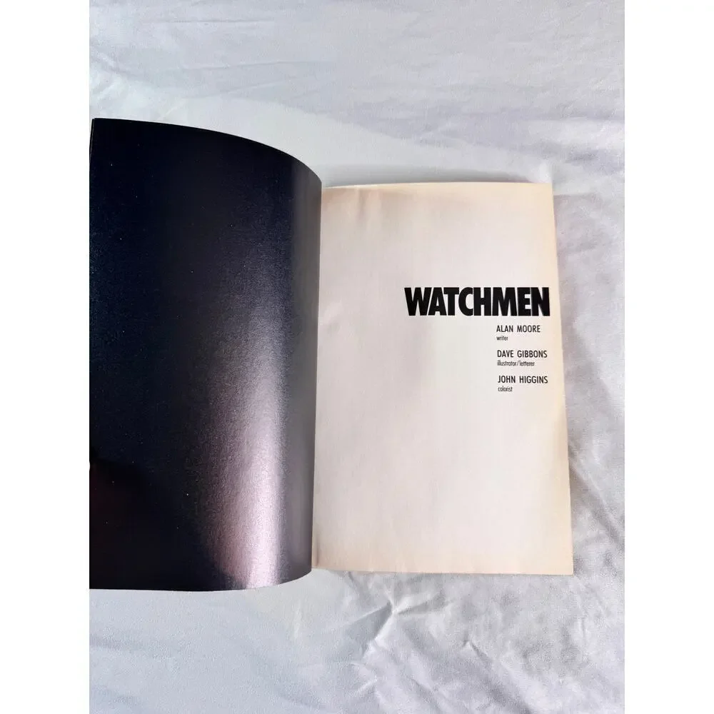 Watchmen Graphic Novel Comic by Alan Moore Dave Gibbons DC Comics paperback